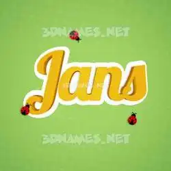jans in Ladybugs style - 3D name wallpaper