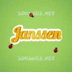 janssen in Ladybugs style - 3D name wallpaper