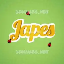 japes in Ladybugs style - 3D name wallpaper
