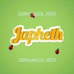 japheth in Ladybugs style - 3D name wallpaper