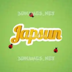 japsun in Ladybugs style - 3D name wallpaper