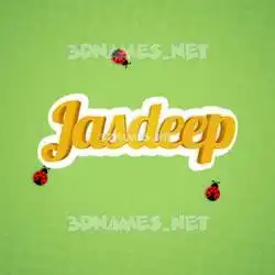 jasdeep in Ladybugs style - 3D name wallpaper