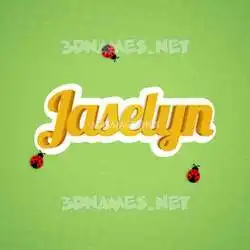jaselyn in Ladybugs style - 3D name wallpaper