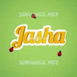 jasha in Ladybugs style - 3D name wallpaper