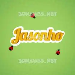 jasonho in Ladybugs style - 3D name wallpaper