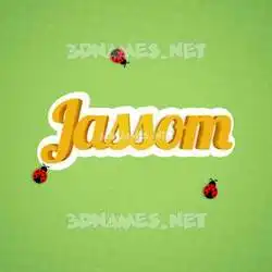 jassom in Ladybugs style - 3D name wallpaper