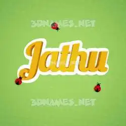 jathu in Ladybugs style - 3D name wallpaper
