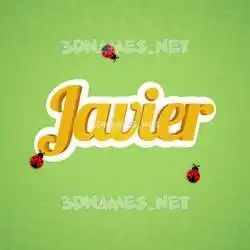 javier in Ladybugs style - 3D name wallpaper