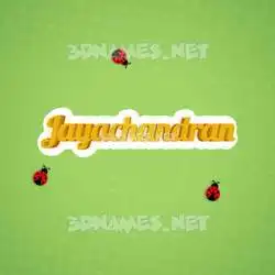 jayachandran in Ladybugs style - 3D name wallpaper