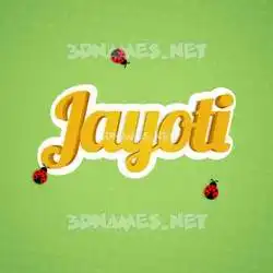 jayoti in Ladybugs style - 3D name wallpaper