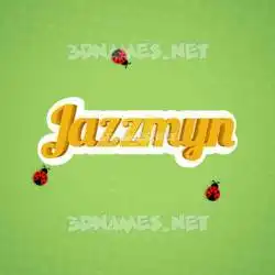 jazzmyn in Ladybugs style - 3D name wallpaper
