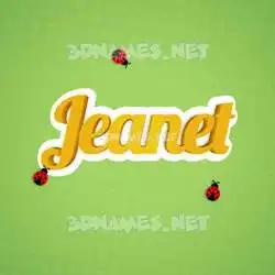 jeanet in Ladybugs style - 3D name wallpaper