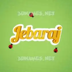 jebaraj in Ladybugs style - 3D name wallpaper