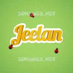 jeelan in Ladybugs style - 3D name wallpaper