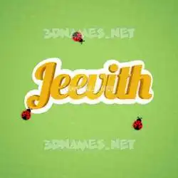 jeevith in Ladybugs style - 3D name wallpaper