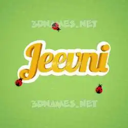 jeevni in Ladybugs style - 3D name wallpaper