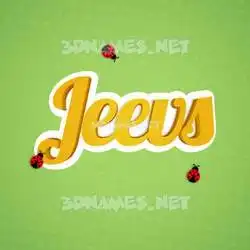 jeevs in Ladybugs style - 3D name wallpaper