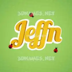 jeffn in Ladybugs style - 3D name wallpaper