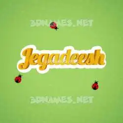 jegadeesh in Ladybugs style - 3D name wallpaper