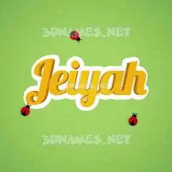 jeiyah in Ladybugs style - 3D name wallpaper