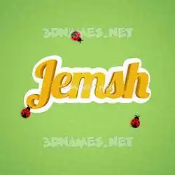 jemsh in Ladybugs style - 3D name wallpaper