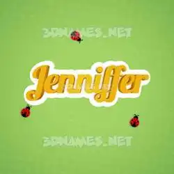 jenniffer in Ladybugs style - 3D name wallpaper