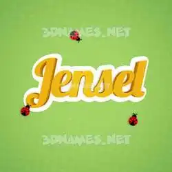 jensel in Ladybugs style - 3D name wallpaper