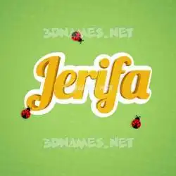 jerifa in Ladybugs style - 3D name wallpaper