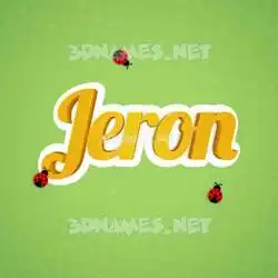 jeron in Ladybugs style - 3D name wallpaper