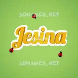 jesina in Ladybugs style - 3D name wallpaper