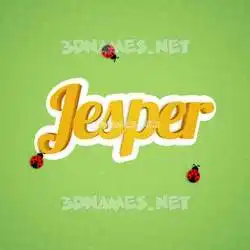 jesper in Ladybugs style - 3D name wallpaper