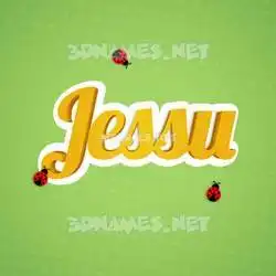 jessu in Ladybugs style - 3D name wallpaper