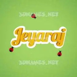 jeyaraj in Ladybugs style - 3D name wallpaper