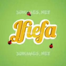 jfiefa in Ladybugs style - 3D name wallpaper