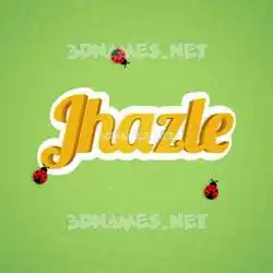 jhazle in Ladybugs style - 3D name wallpaper