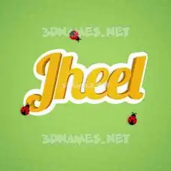 jheel in Ladybugs style - 3D name wallpaper