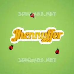 jhennyffer in Ladybugs style - 3D name wallpaper