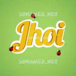 jhoi in Ladybugs style - 3D name wallpaper