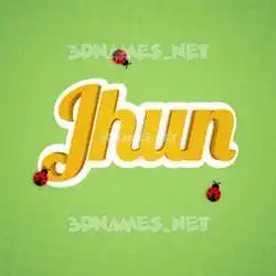 jhun in Ladybugs style - 3D name wallpaper