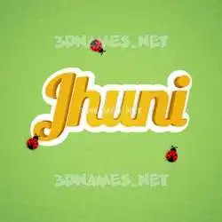jhuni in Ladybugs style - 3D name wallpaper