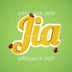 jia in Ladybugs style - 3D name wallpaper