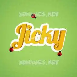 jicky in Ladybugs style - 3D name wallpaper