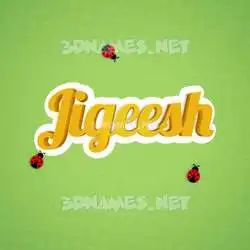 jigeesh in Ladybugs style - 3D name wallpaper