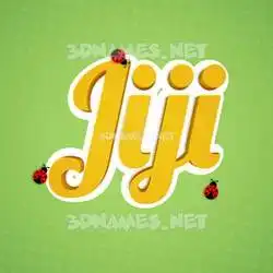 jiji in Ladybugs style - 3D name wallpaper