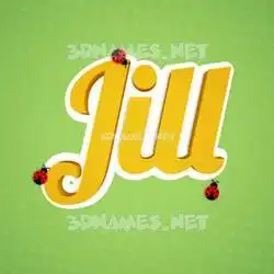 jill in Ladybugs style - 3D name wallpaper