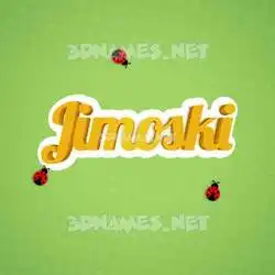 jimoski in Ladybugs style - 3D name wallpaper