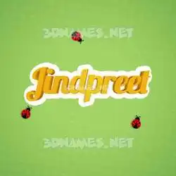 jindpreet in Ladybugs style - 3D name wallpaper