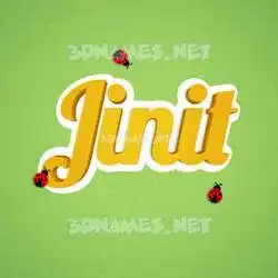 jinit in Ladybugs style - 3D name wallpaper