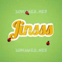 jinsss in Ladybugs style - 3D name wallpaper