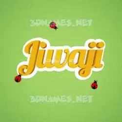 jiwaji in Ladybugs style - 3D name wallpaper